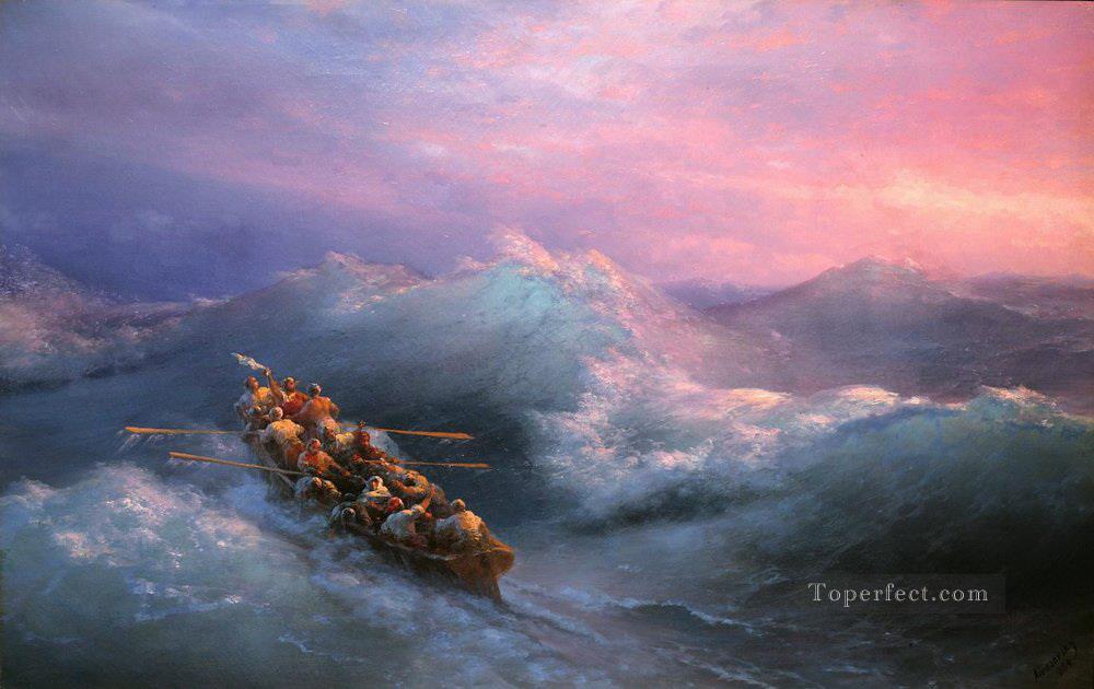 the shipwreck 1884 Romantic Ivan Aivazovsky Russian Oil Paintings